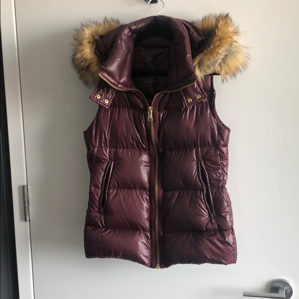 Vince Camuto puffer vest with removable hood